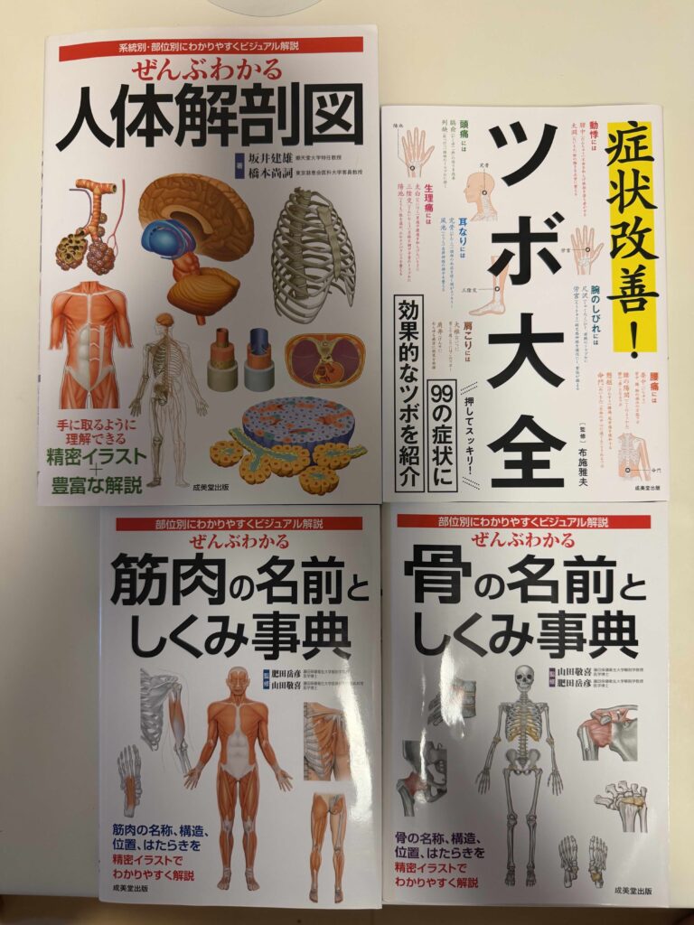 ぜんぶ分かる人体解剖図,ツボ大全,ぜんぶわかる筋肉の名前としくみ事典,ぜんぶわかる骨の名前としくみ事典,オイルマッサージ,全裸施術,全裸マッサージ,エロマッサージ,性感マッサージ